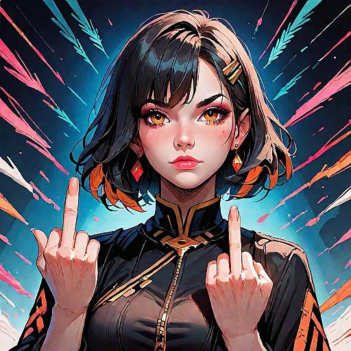 Confident Woman Holding Golden Trophy