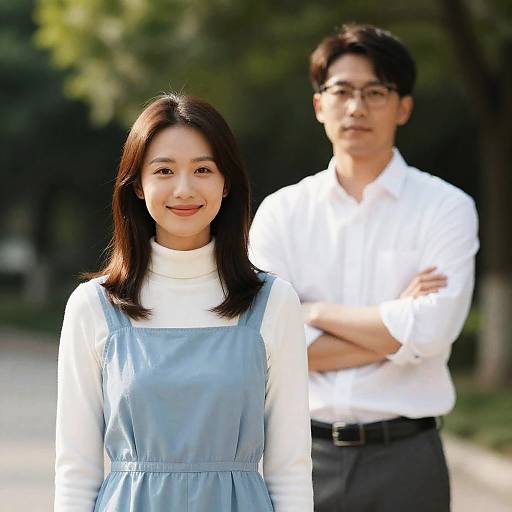 Sunny Outdoor Portrait of Couple