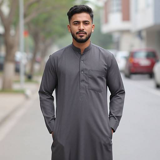 Realistic Muslim Male Outfit Portrait