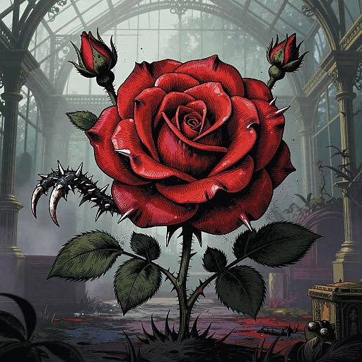 Fierce Floral-Animal Gothic Fusion