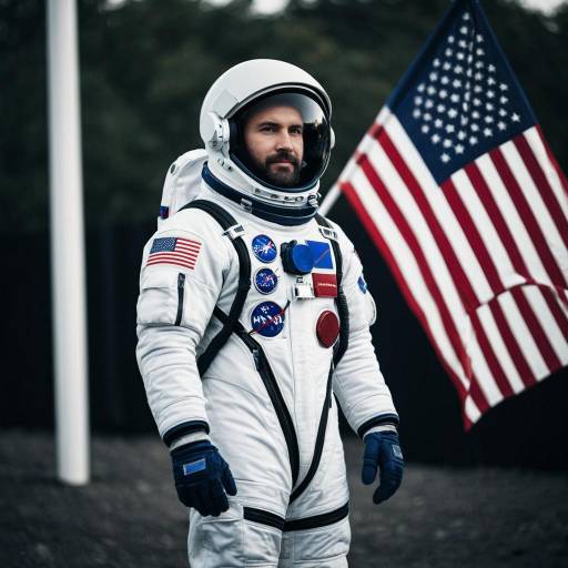 Astronaut in American Flag Costume