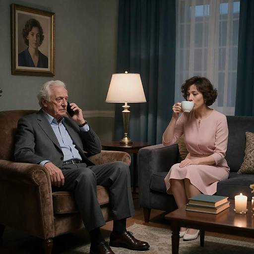 Cozy Living Room Conversation Scene