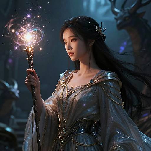 Stunning 3D Portrait of a Magician