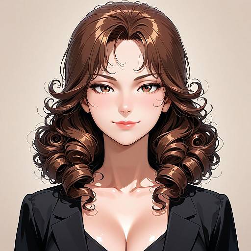 Retro Girl with a Playful Smirk