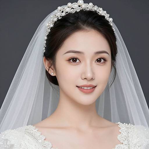 Elegant Woman in Wedding Dress
