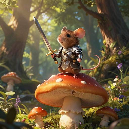 Heroic Mouseman in Enchanted Forest