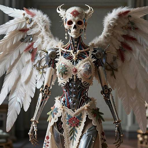 Biomechanical Death Angel Art Nouveau