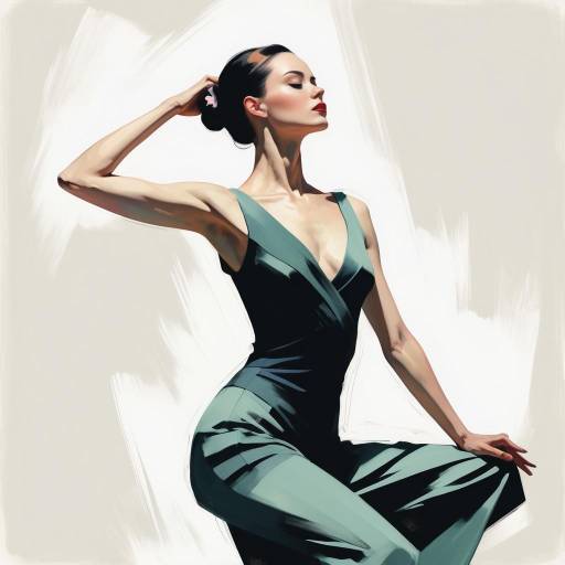 Elegant Minimalist Dancer Illustration Elegant Minimalist Dancer Illustration