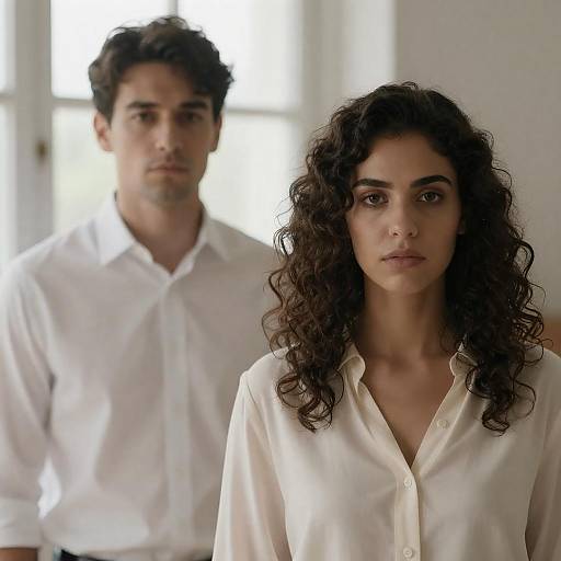 Indoor Portrait of a Serene Couple