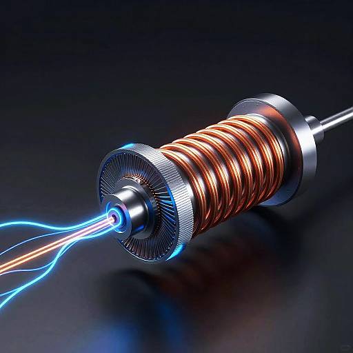 Tesla Motor with Neon Electric Currents