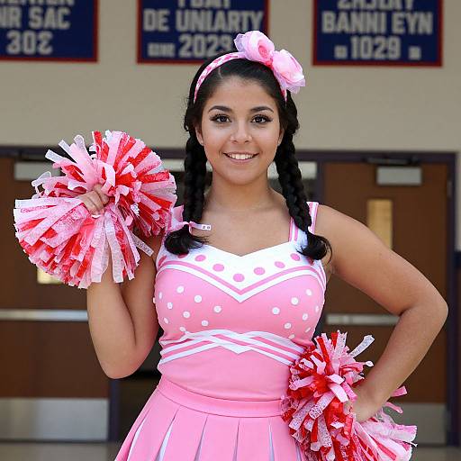 Vintage-Modern Cosplay Cheerleader Portrait