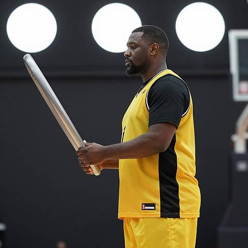 Dynamic Basketball Scene with Focused Player