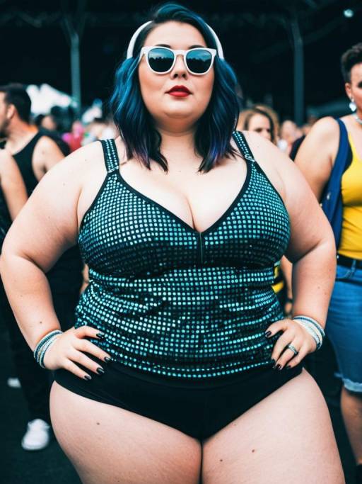 Glamorous Plus Size EDM Festival Fashion