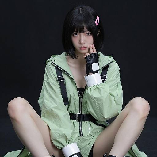 Futuristic Asian Woman Portrait