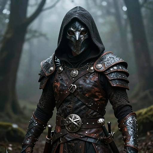 Mystic Rogue Warrior in Misty Forest