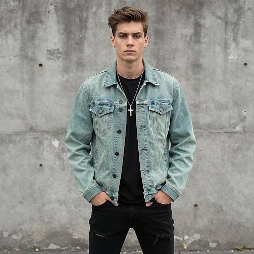 Urban Grunge Style Young Man Portrait