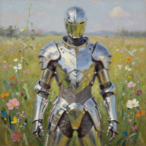 Reflective Armour in Flower Field
