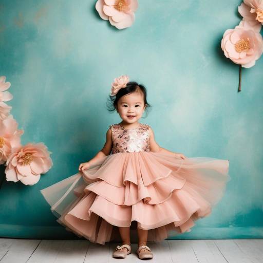 Smiling Toddler in Pink Party Dress