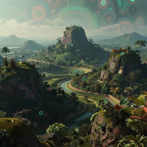 Surreal Tech-Nature Digital Landscapes