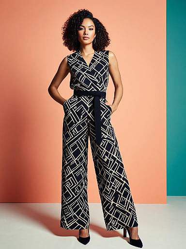 Bold Abstract Jumpsuit Fashion Shoot