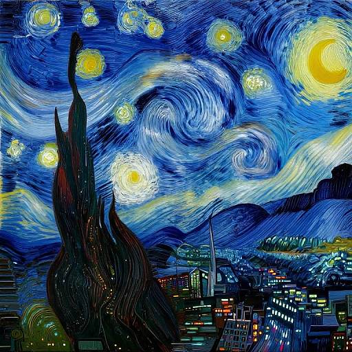 Digital painting of Vincent van Gogh's 