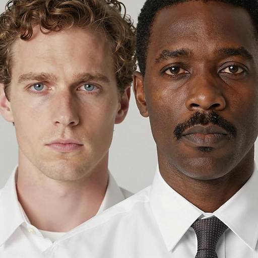 Close-Up Portrait of Two Men