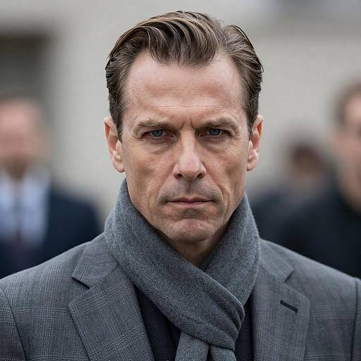 Intense Portrait of a Middle-Aged Man