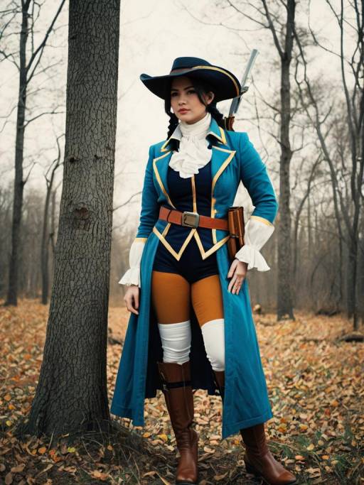 Woman in Lafter Frankland cosplay costume