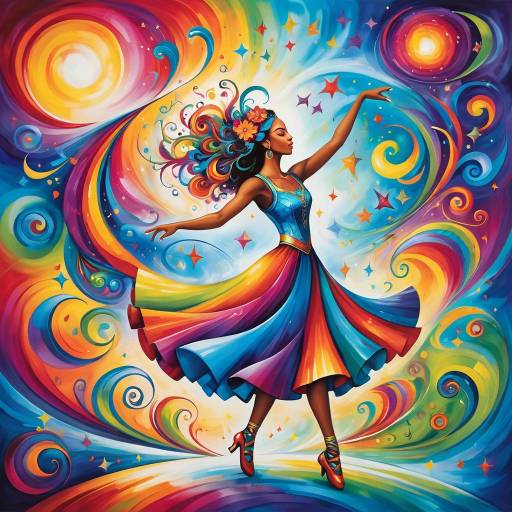 Dancing Through Vibrant Dreamscapes
