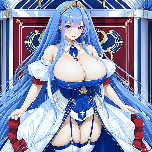 Illustration of Alsace (azur lane), azur lane in the style of Koi (koisan)