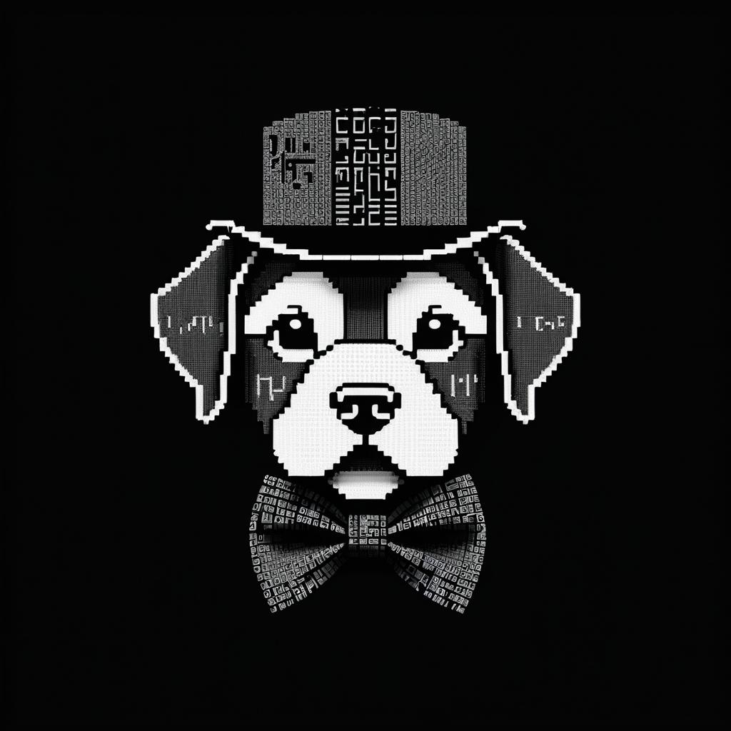 Charming Dog ASCII Logo Design