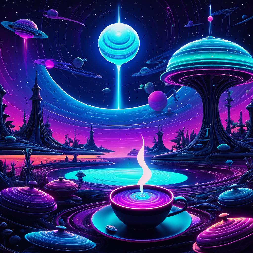 Otherworldly Coffee: Galactic Alien Art