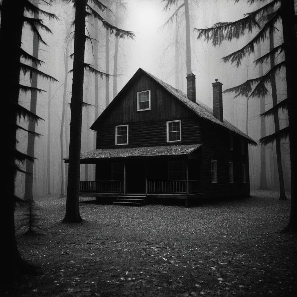 Haunted Cabin in Spooky Forest