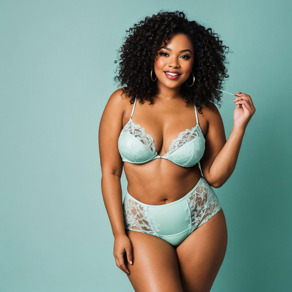 Playful Curvy Fashion Shoot in Mint