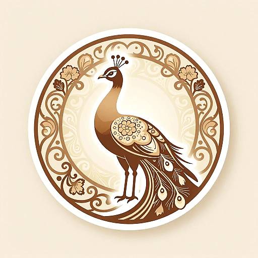 Art Nouveau Peacock Profile Avatar