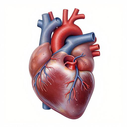 Hyper-Realistic Anatomical Heart Illustration