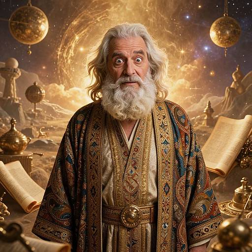 Majestic Elderly Man in Dreamscape