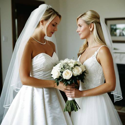 Groom's Emotional Moment with Wedding Dress