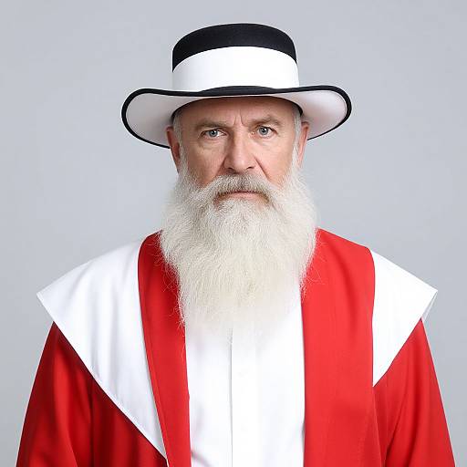 Bearded Man in Festive Outfit