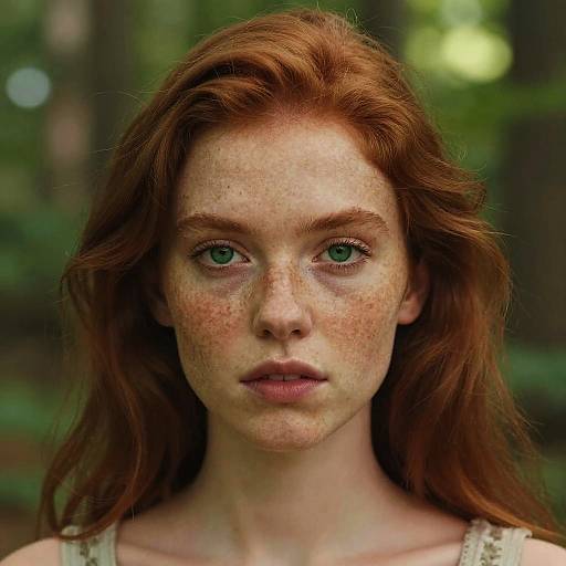 Ethereal Redhead Forest Portrait