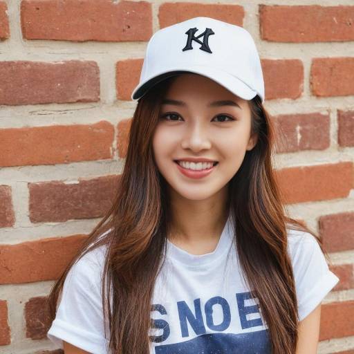 Stylish K-Pop Girl by Brick Wall