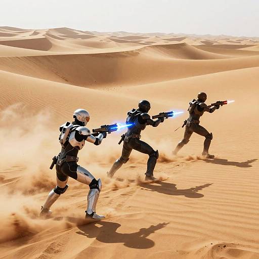 Epic Futuristic Anime Dune Battle