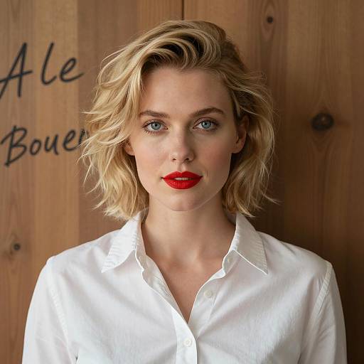 Portrait of a Smiling Woman with Style