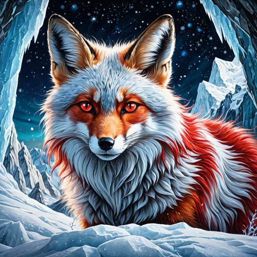 Diamond Fox in Glacial Ice Cave
