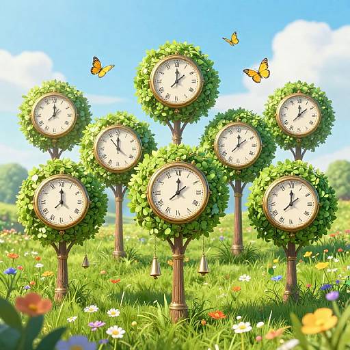 Enchanted Meadows with Clock-Trees