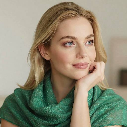 Portrait of a Smiling Blonde Woman