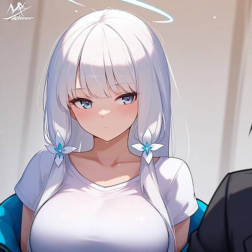 Illustration of Angel girl (shimmer), original in the style of Kashu (hizake)