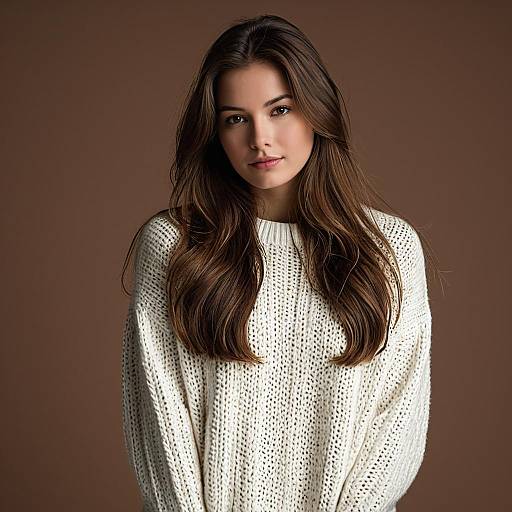 Photorealistic Woman in Trending Sweater