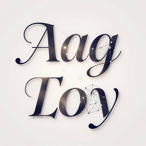 Digital art of elegant, black, cursive text 