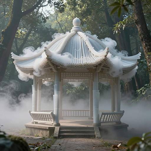 Ethereal Pavilion of Translucent Straws